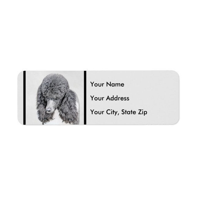 Standard Poodle Black Parti Painting - Dog Art (Vorne)