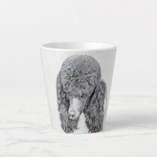 Standard Poodle Black Parti Painting - Dog Art Milchtasse