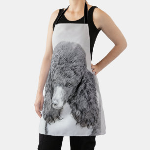 Standard Poodle Black Parti Painting - Dog Art Schürze