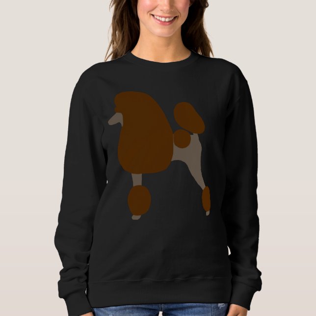 Standard Poodle Brown Sweatshirt (Vorderseite)