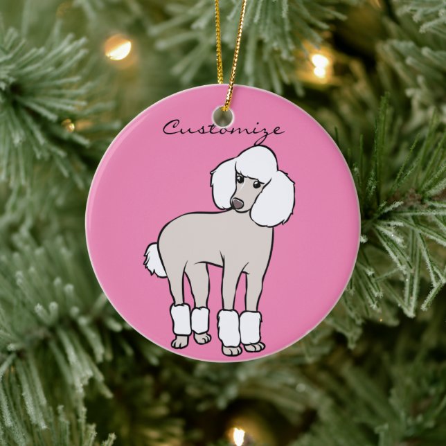 Standard Poodle Dog Thunder_Cove Keramik Ornament (Baum)