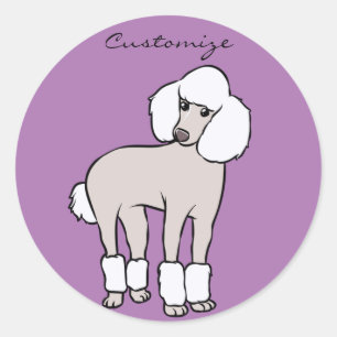Standard Poodle Dog Thunder_Cove Runder Aufkleber