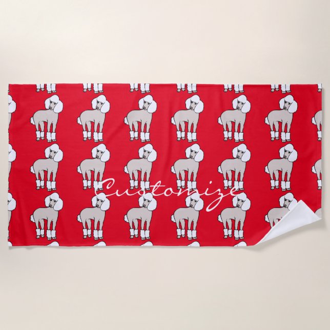 Standard Poodle Dog Thunder_Cove Strandtuch (Vorderseite)