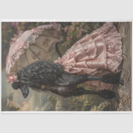 Standard Poodle Heirloom Decoupage Seidenpapier