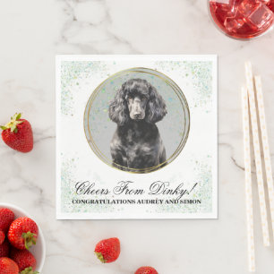 Standard Poodle Hochzeitsservietten mit Hundebild Serviette
