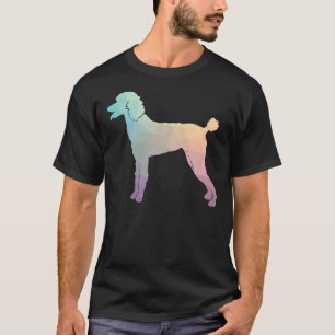 Standard-Poodle-Hunde-Silhouette, gefüllt mit G T-Shirt
