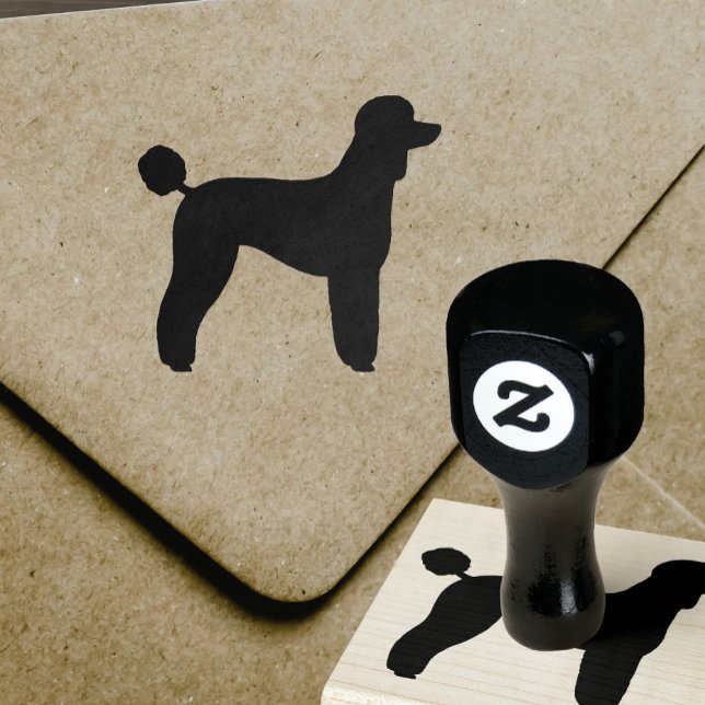 Standard Poodle Hunde Silhouette Gummistempel (Von Creator hochgeladen)