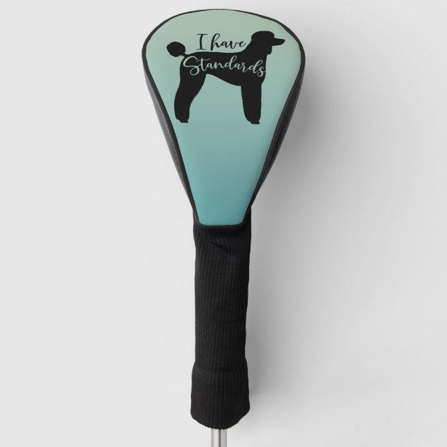 Standard Poodle I habe Standards Hund Silhouette Golf Headcover (Vorderseite)