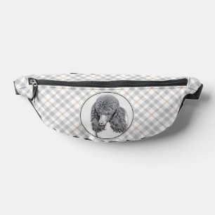 Standard Poodle Malerei Parti Schwarz-weiß Dog Art Bauchtasche
