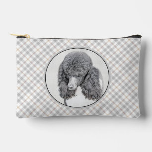 Standard Poodle Malerei Parti Schwarz-weiß Dog Art Zubehörtasche