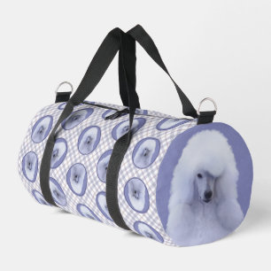 Standard Poodle Malerei White Original Dog Art Duffle Bag