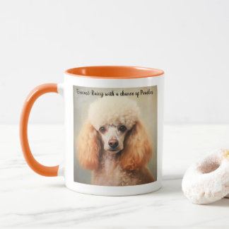 Standard-Poodle-Ölgemälde mit Niedlicher Beschrift Tasse