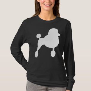 Standard Poodle-Silhouette mit Extravagantem Haars T-Shirt