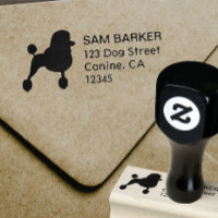 Standard Poodle Silhouette Rücksendeadresse