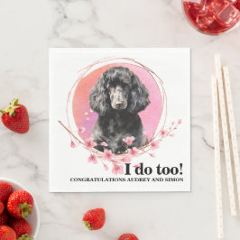 Standard Poodle Wedding Napkins mit Hunden Foto Serviette