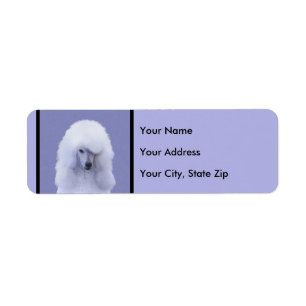 Standard Poodle White Painting - Original Dog Art