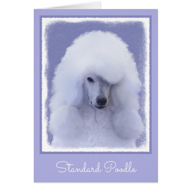 Standard Poodle White Painting - Original Dog Art (Vorne)