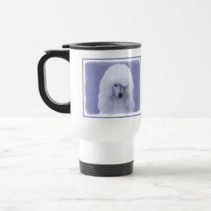 Standard Poodle White Painting - Original Dog Art Reisebecher