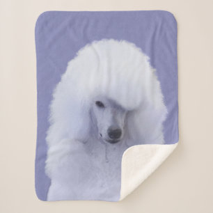 Standard Poodle White Painting - Original Dog Art Sherpadecke