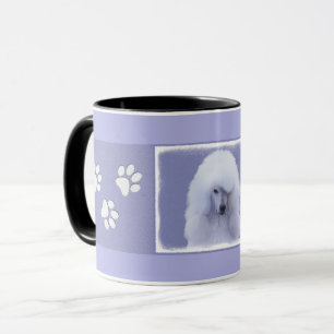 Standard Poodle White Painting - Original Dog Art Tasse
