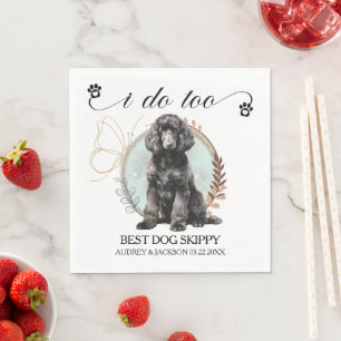 Standard Pudel Ich auch Hund Foto Hochzeit Serviette