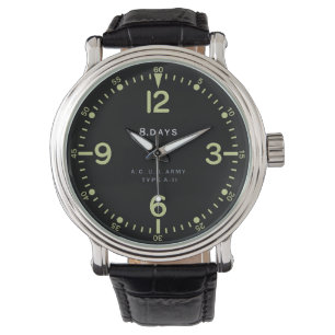 Standard-Retro-Uhr für Armeeflugzeuge der USA Armbanduhr