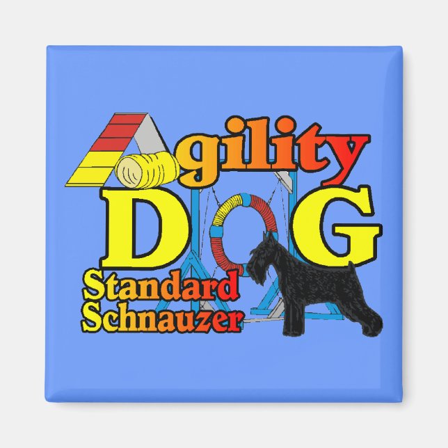Standard_Schnauzer_Agility Magnet (Vorne)
