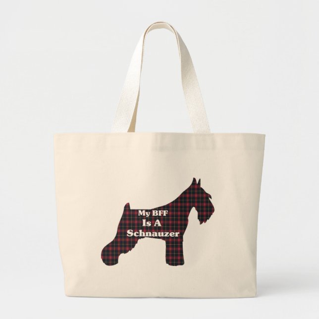 Standard SCHNAUZER BESTE FREUNDIN Tote Bag Jumbo Stoffbeutel (Vorne)