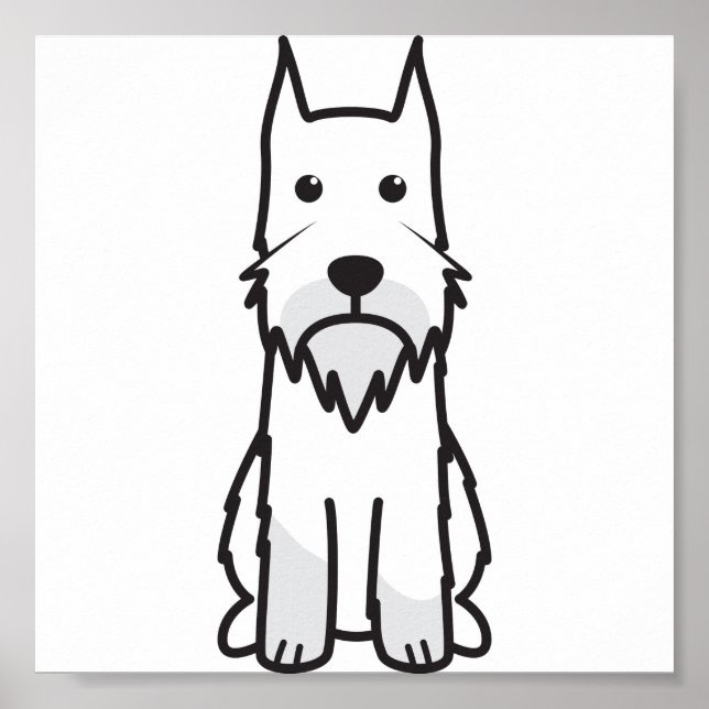 Standard Schnauzer Dog Cartoon Poster (Vorne)