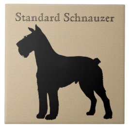 Standard Schnauzer Dog Silhouette Fliese