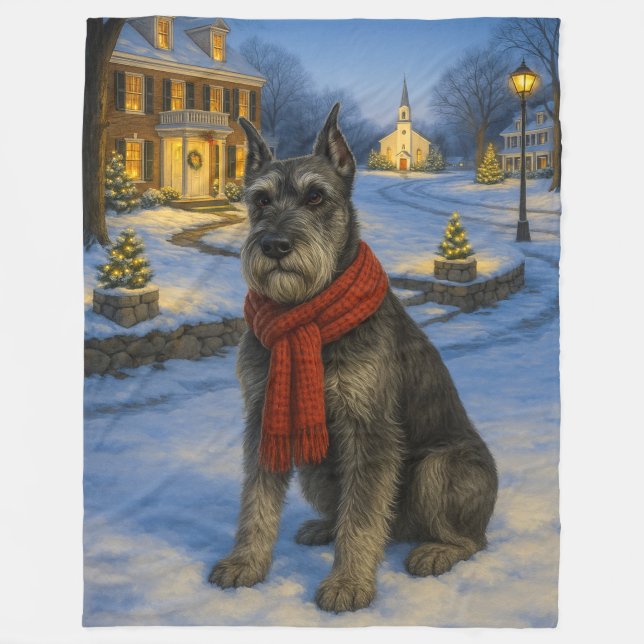 Standard Schnauzer Ferien Fleecedecke (Vorderseite)