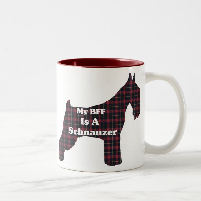 Standard Schnauzer Geschenke Zweifarbige Tasse (Rechts)