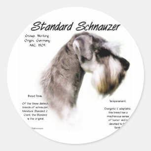 Standard Schnauzer History Design Runder Aufkleber