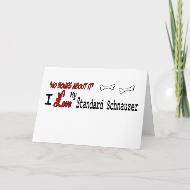 Standard Schnauzer (I Liebe) Grußkarte Karte (Vorderseite)