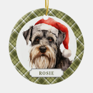 Standard Schnauzer Keramik Circle Ornament