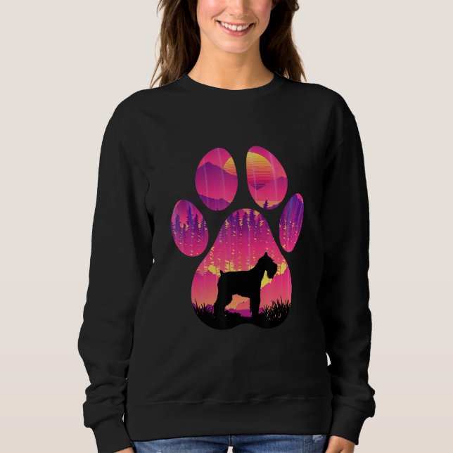 Standard Schnauzer Paw Mom Dad Dog  Women Men Sweatshirt (Vorderseite)