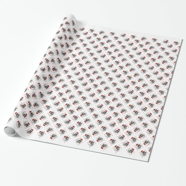 Standard Schnauzer Santa Paws Geschenkpapier (Ungerollt)