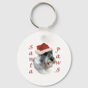 Standard Schnauzer Santa Paws Schlüsselanhänger
