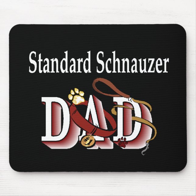 Standard Schnauzer Vater Geschenke Mousepad (Vorne)
