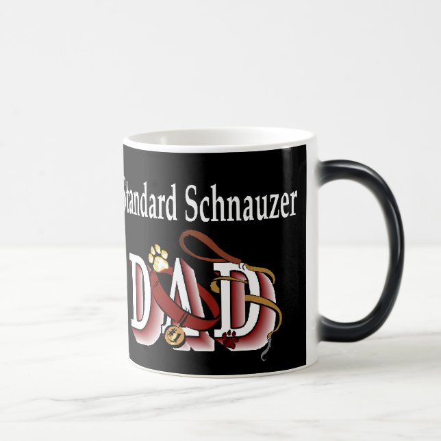 Standard Schnauzer Vater Geschenke Verwandlungstasse (Rechts)
