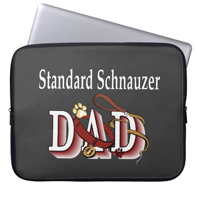 Standard Schnauzer Vater Laptopschutzhülle (Vorderseite)