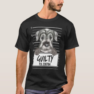 Standard Schnauzer Verbrecherfoto Schuldiger Hund T-Shirt