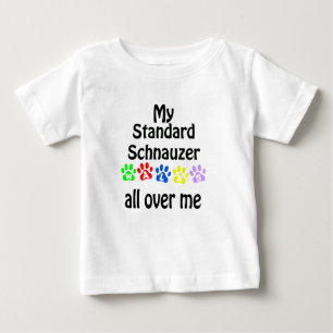 Standard Schnauzer Walking Design Baby T-shirt