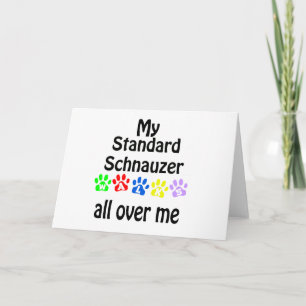 Standard Schnauzer Walking Design Feiertagskarte