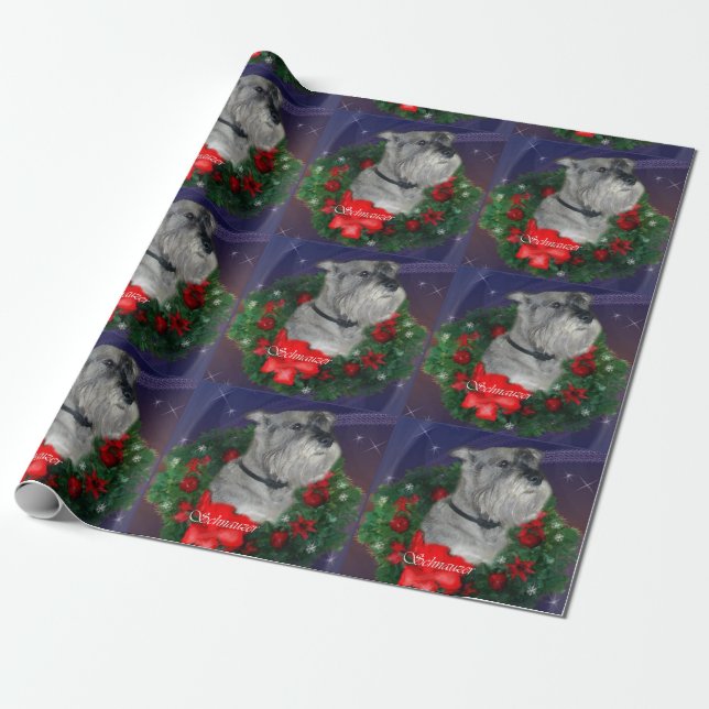 Standard Schnauzer Weihnachten Geschenkpapier (Ungerollt)