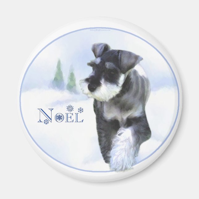 Standard Schnauzer Weihnachten Magnet (Vorne)