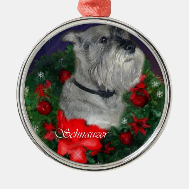 Standard Schnauzer Weihnachtsgeschenke Ornament (Vorne)