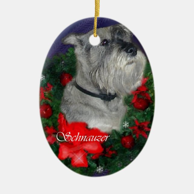 Standard Schnauzer Weihnachtsgeschenke Ornament (Vorne)
