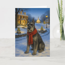 Standard Schnauzer Weihnachtskarte Feiertagskarte