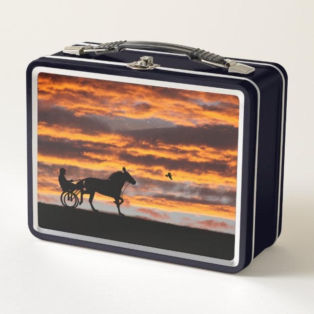 Standard-Trotting-Box Metall Brotdose (Vorderseite)